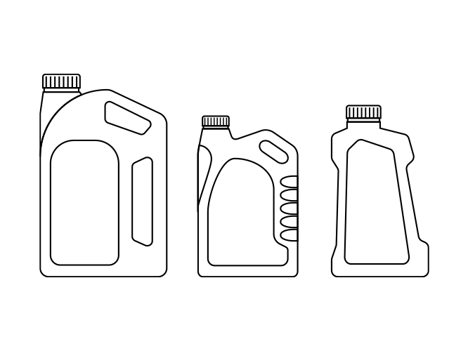 petrochemical chemical oil bottles